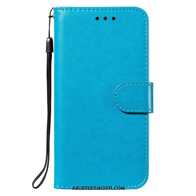 Flip Case Xiaomi Redmi Note 10 5G Nahkainen Muotoilu Hihnalla