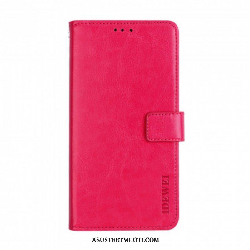 Flip Case Xiaomi Redmi Note 10 Pro Nahkajäljitelmä Idewei