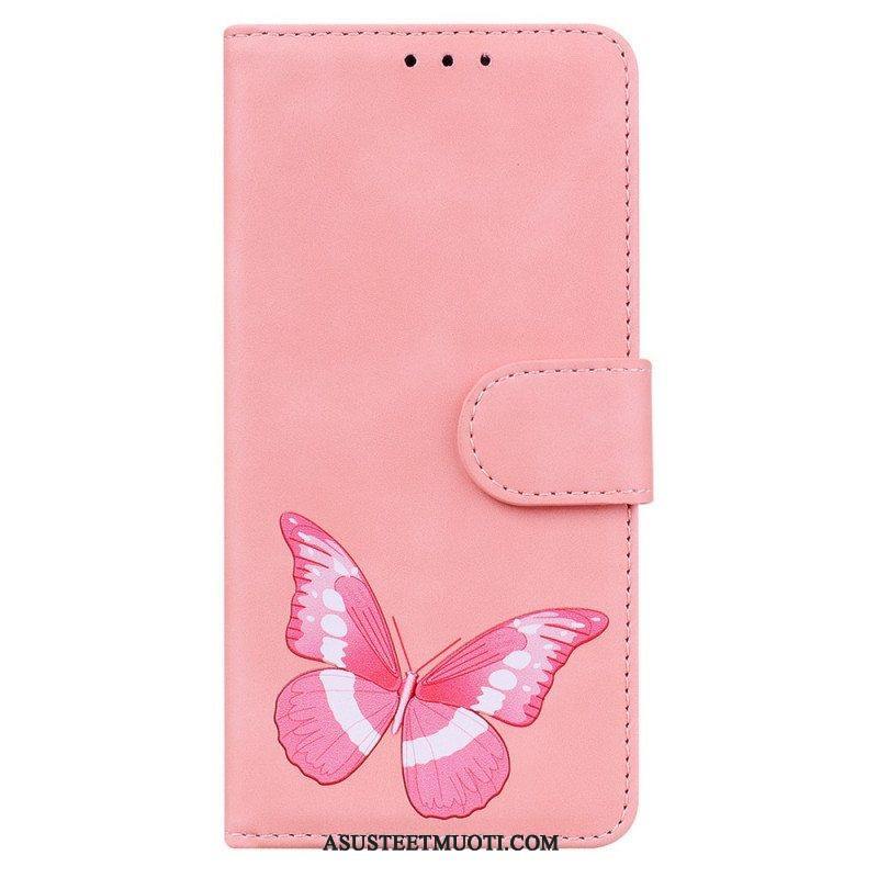 Flip Case Xiaomi Redmi Note 10 Pro Skin Touch Butterfly