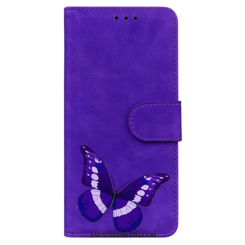 Flip Case Xiaomi Redmi Note 10 Pro Skin Touch Butterfly