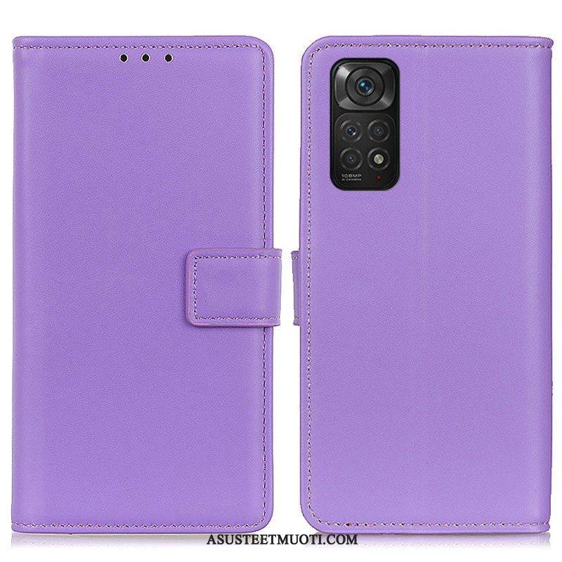 Flip Case Xiaomi Redmi Note 11 / 11S Tavallista Keinonahkaa