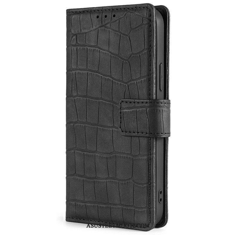 Flip Case Xiaomi Redmi Note 11 Pro / 11 Pro 5G Ihokosketuskrokotiili