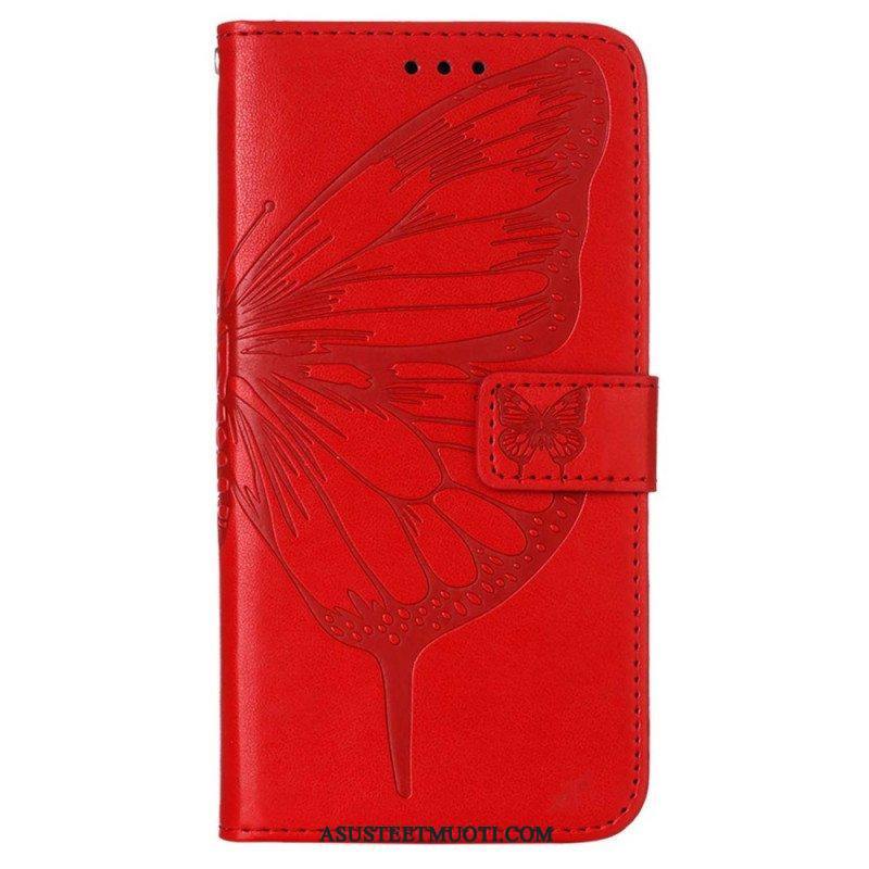 Flip Case Xiaomi Redmi Note 11 Pro Plus 5G Butterfly Design Kaulanauhalla