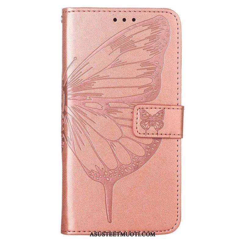 Flip Case Xiaomi Redmi Note 11 Pro Plus 5G Butterfly Design Kaulanauhalla