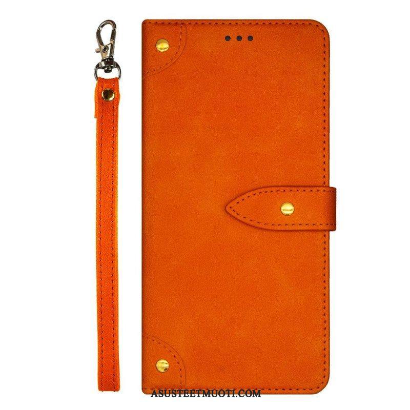 Flip Case Xiaomi Redmi Note 12 Pro Plus Niitit Ja Hihna Idewei