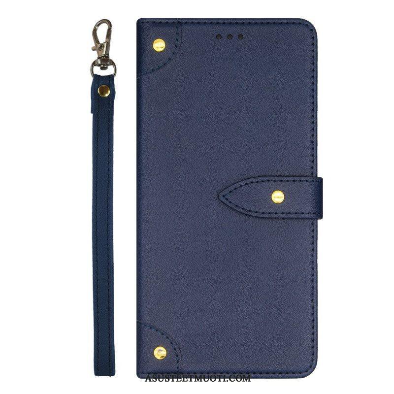 Flip Case Xiaomi Redmi Note 12 Pro Plus Niitit Ja Hihna Idewei