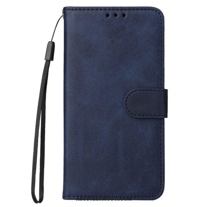 Flip Case Xiaomi Redmi Note 12 Pro Plus Suojaketju Kuori Tavallinen Hihnalla