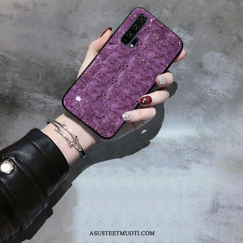 Honor 20 Pro Kuoret Pesty Suede Violetti Luova Silikoni All Inclusive