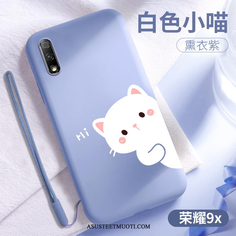 Honor 9x Kuori Kuoret Karkaisu Trendi Tila Suojaus Pesty Suede