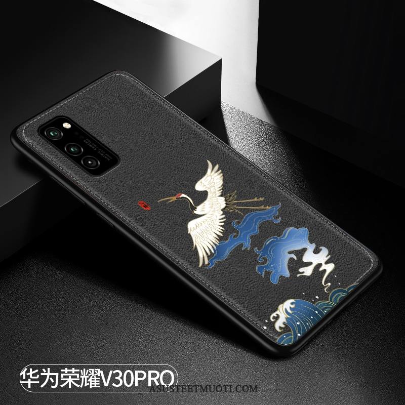 Honor View30 Pro Kuori Kuoret Kohokuviointi Kotelo Suojaus Musta