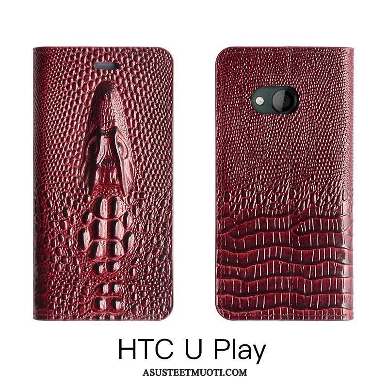 Htc 10 Kuoret Aito Nahka Puhelimen Viini Punainen Kuori Kotelo