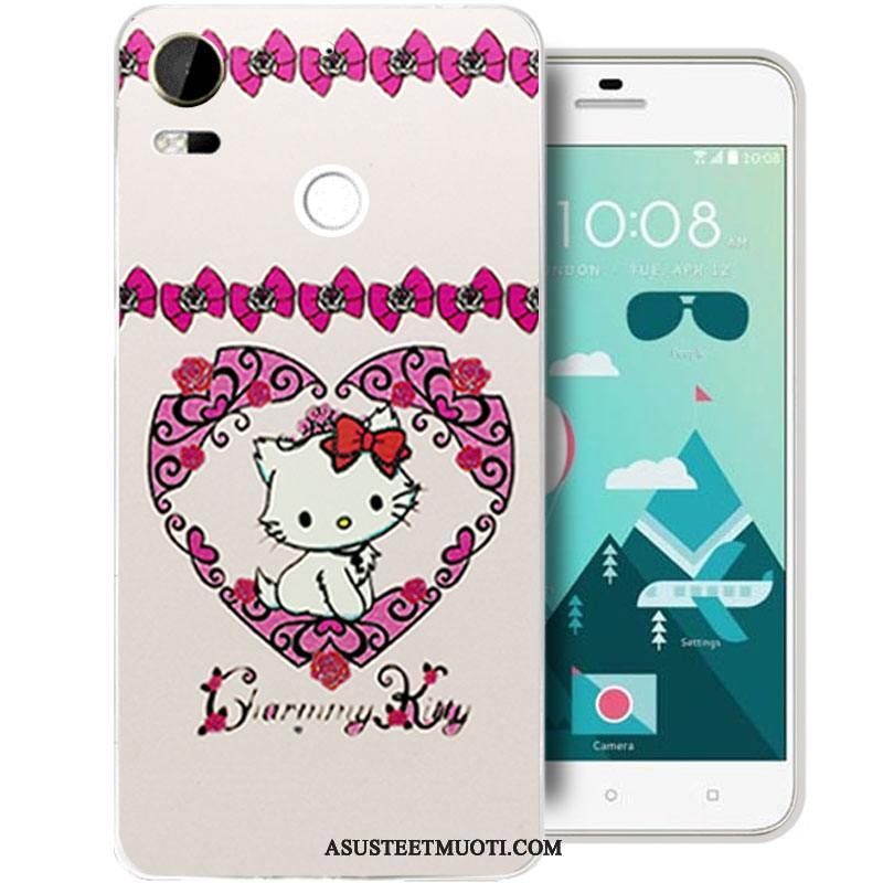 Htc Desire 10 Lifestyle Kuoret Murtumaton Silikoni Pinkki Puhelimen Kissa