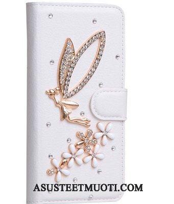 Htc Desire 728 Kuori Kuoret Läpinäkyvä Puhelimen Nahkakotelo Rhinestone Inlay