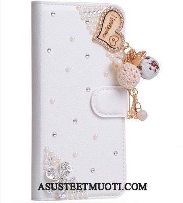 Htc Desire 728 Kuori Kuoret Läpinäkyvä Puhelimen Nahkakotelo Rhinestone Inlay