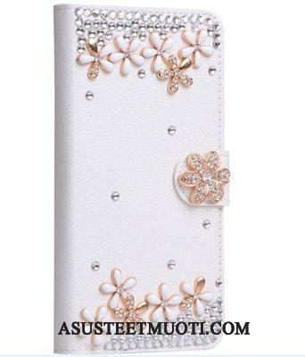 Htc Desire 728 Kuori Kuoret Läpinäkyvä Puhelimen Nahkakotelo Rhinestone Inlay