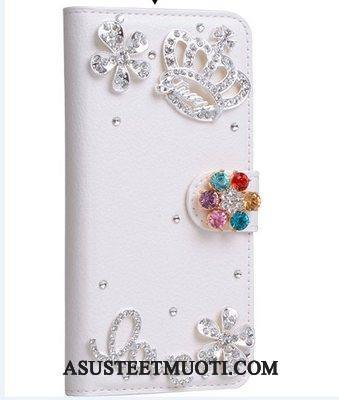 Htc Desire 728 Kuori Kuoret Läpinäkyvä Puhelimen Nahkakotelo Rhinestone Inlay