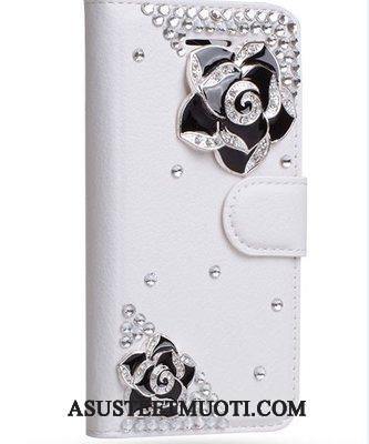 Htc Desire 728 Kuori Kuoret Läpinäkyvä Puhelimen Nahkakotelo Rhinestone Inlay