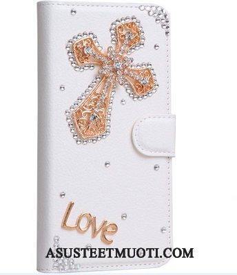 Htc Desire 728 Kuori Kuoret Läpinäkyvä Puhelimen Nahkakotelo Rhinestone Inlay