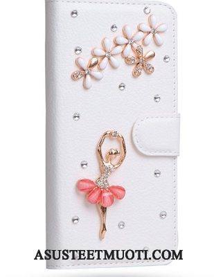 Htc Desire 728 Kuori Kuoret Läpinäkyvä Puhelimen Nahkakotelo Rhinestone Inlay