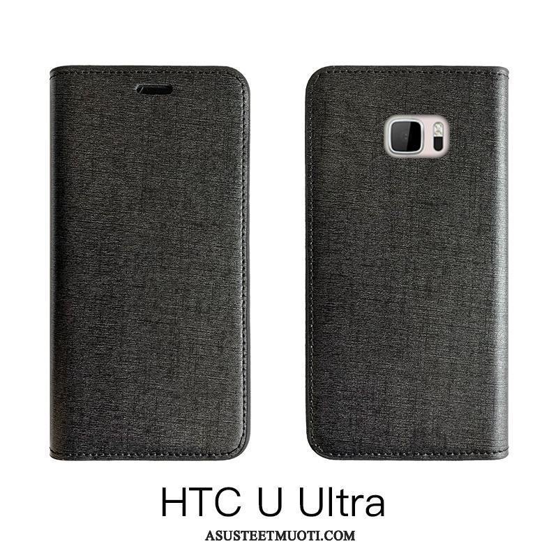 Htc U Ultra Kuoret Aito Nahka Kuori All Inclusive Suojaus Harmaa