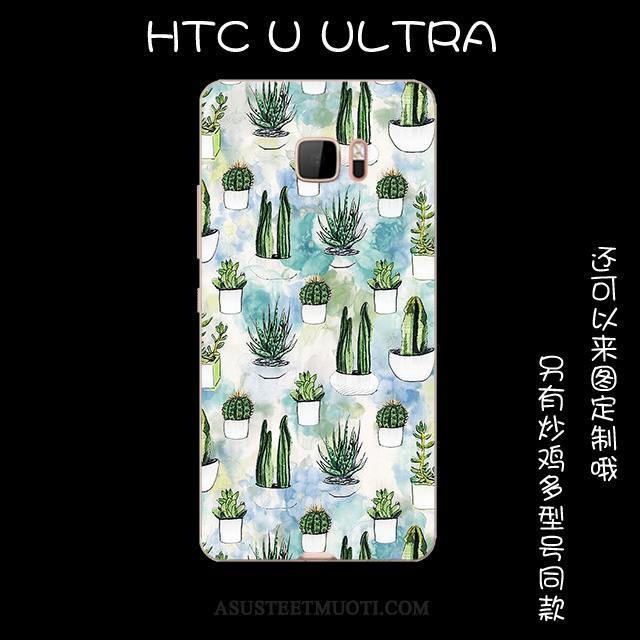 Htc U Ultra Kuoret Vihreä Pieni Suojaus Kotelo Silikonikuori