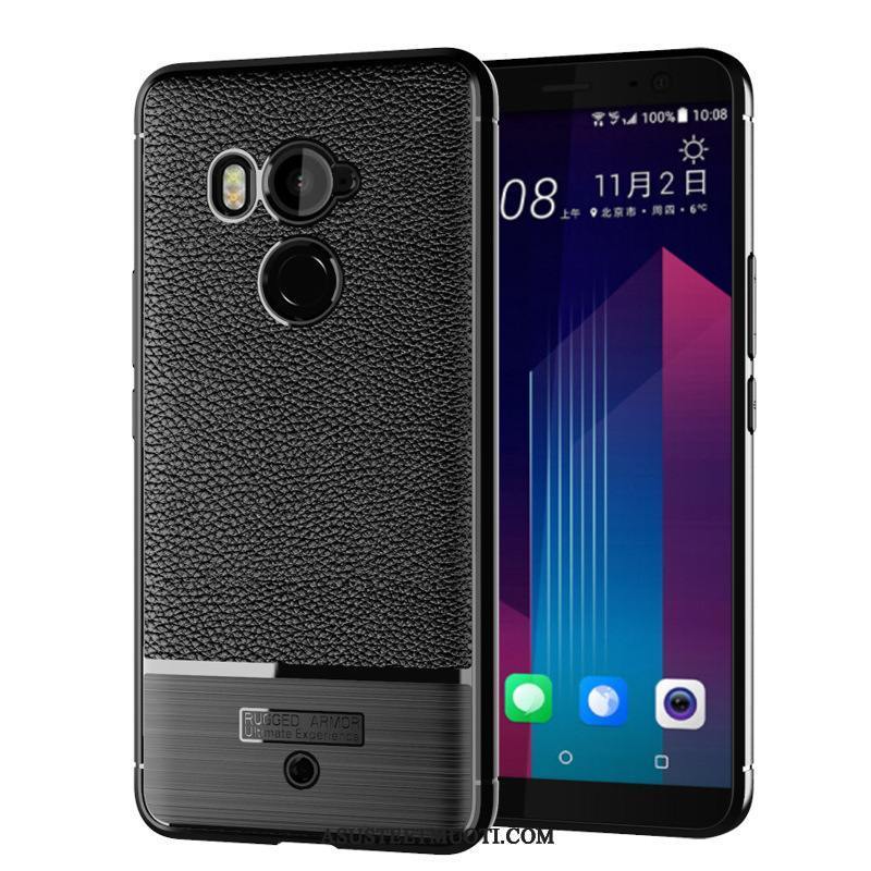 Htc U11+ Kuoret Kukkakuvio Murtumaton Pehmeä Neste Kuori Harmaa