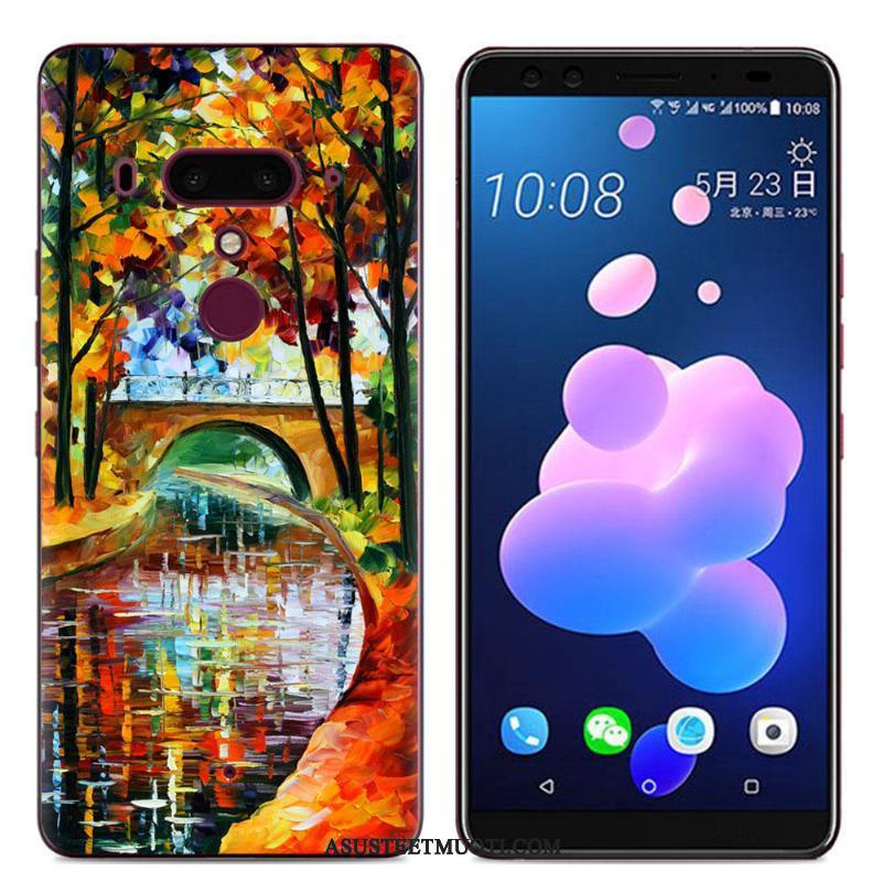 Htc U12+ Kuoret Kukka Persoonallisuus Kotelo Pehmeä Neste Sarjakuva