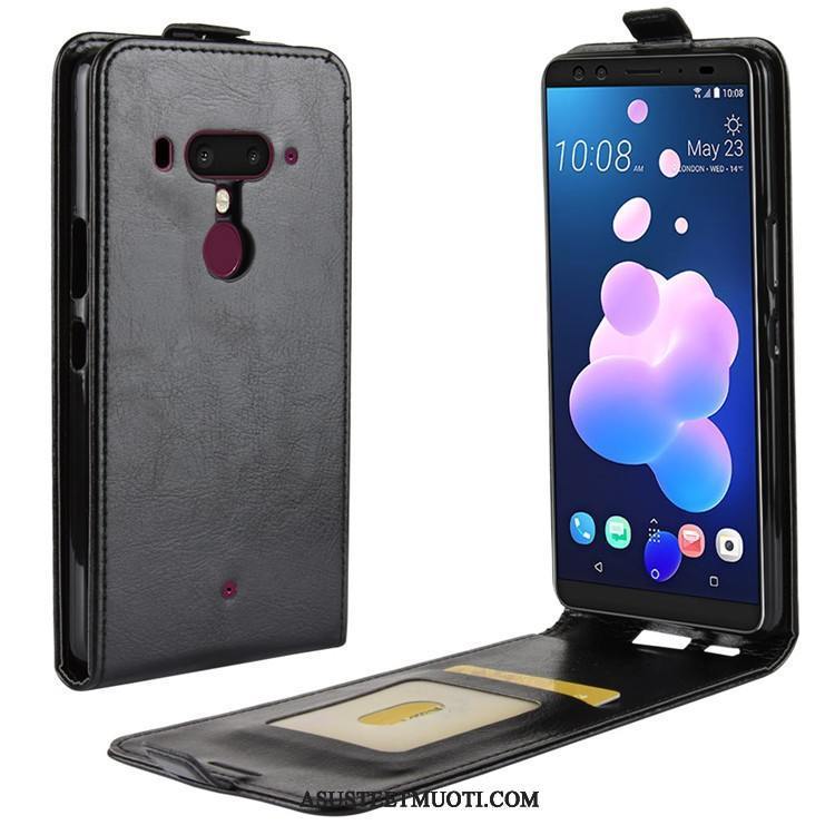 Htc U12+ Kuoret Murtumaton Kuori Suojaus Kotelo Nahkakotelo