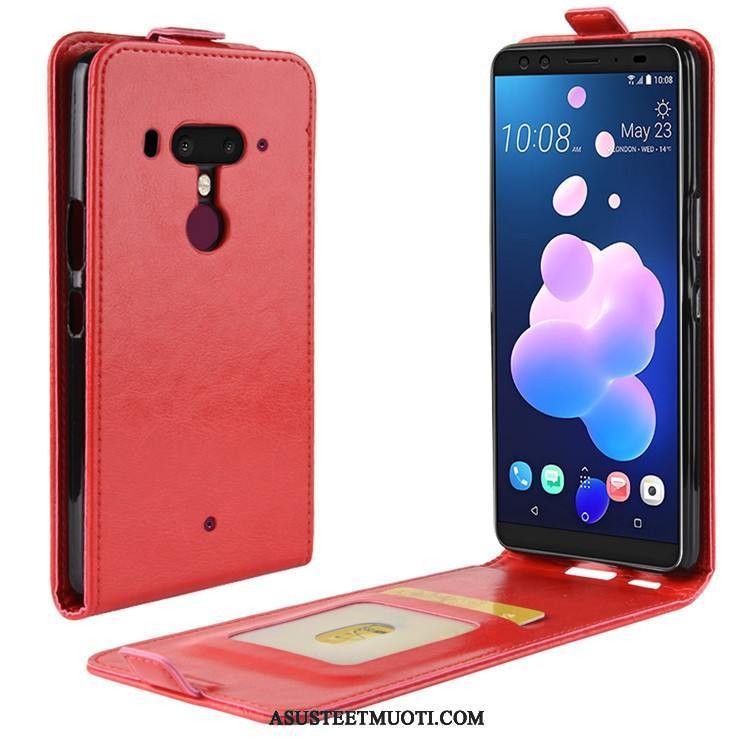 Htc U12+ Kuoret Murtumaton Kuori Suojaus Kotelo Nahkakotelo