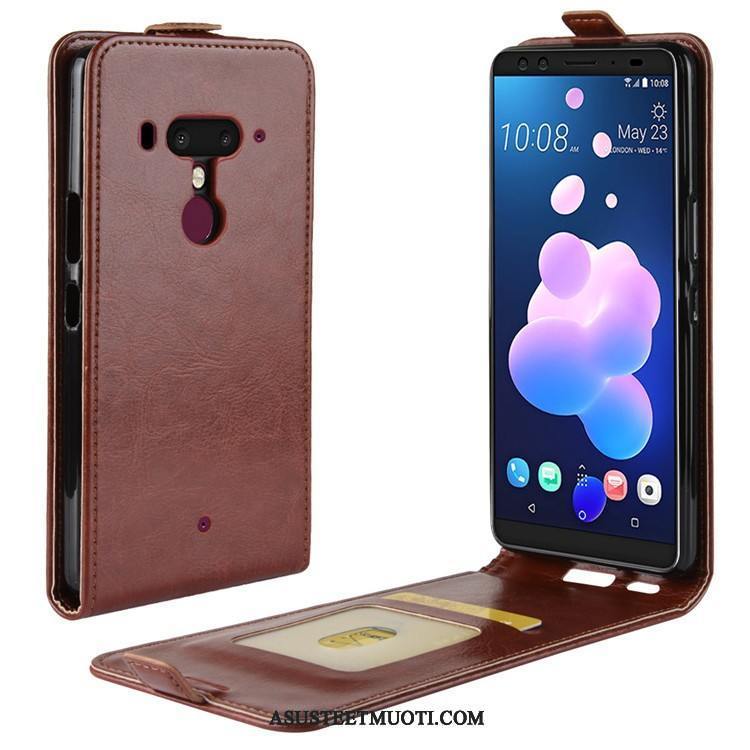 Htc U12+ Kuoret Murtumaton Kuori Suojaus Kotelo Nahkakotelo