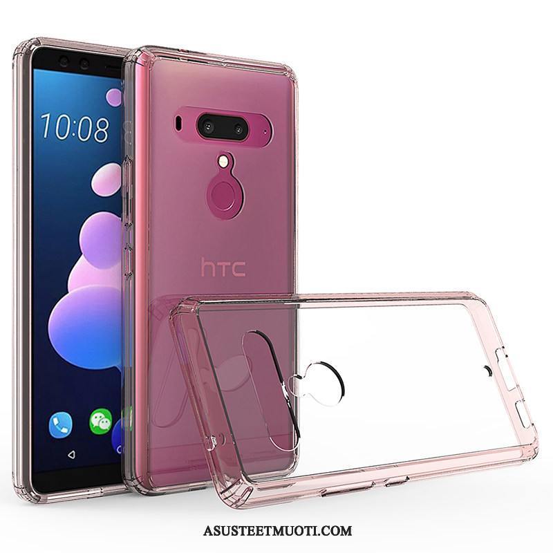 Htc U12+ Kuori Kuoret All Inclusive Murtumaton Violetti Kotelo Läpinäkyvä