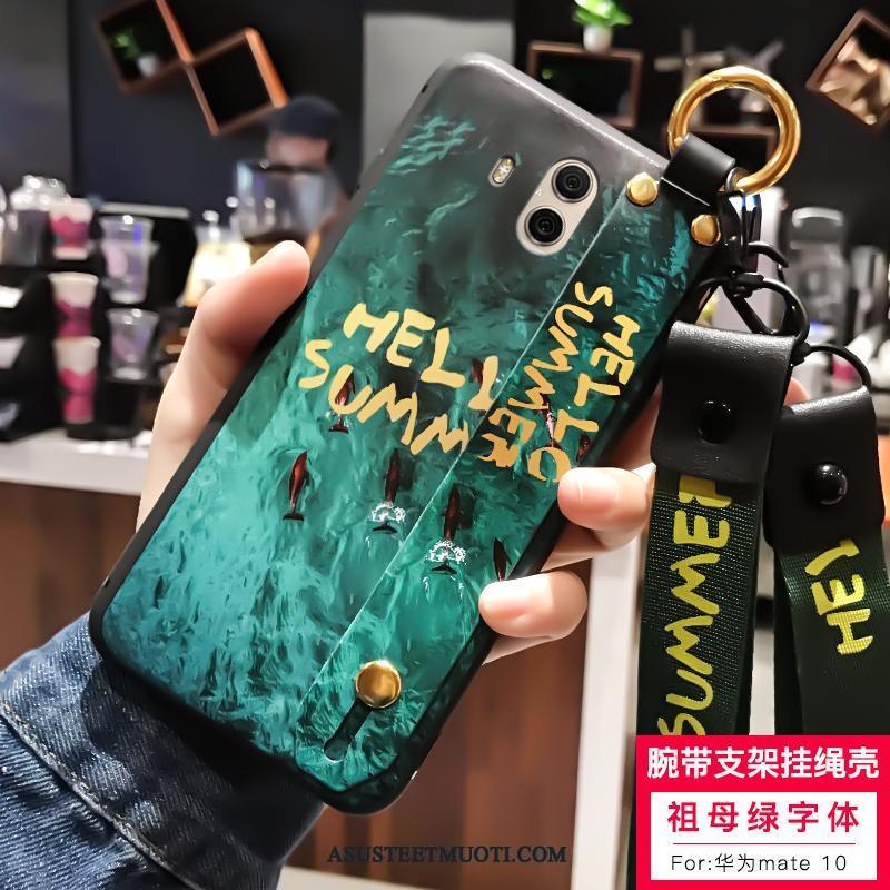 Huawei Mate 10 Kuoret Pesty Suede Valkoinen All Inclusive Kuori Puhelimen