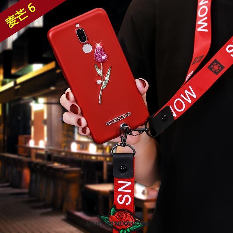 Huawei Mate 10 Lite Kuori Kuoret Suojaus Punainen Kotelo Murtumaton Silikoni