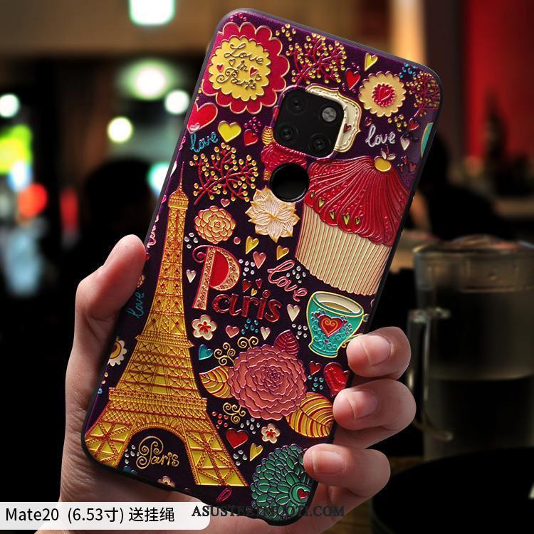 Huawei Mate 20 Kuoret Kevyt Sarjakuva Pesty Suede Luova Tide-brändi