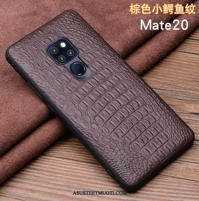 Huawei Mate 20 Kuoret Kuori Suojaus Nahkakotelo Puhelimen Aito Nahka