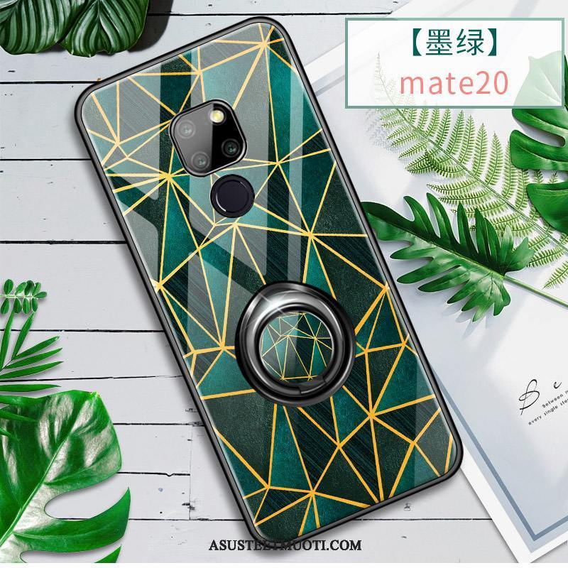 Huawei Mate 20 Kuori Kuoret Kotelo Pehmeä Neste Lasi Sininen All Inclusive