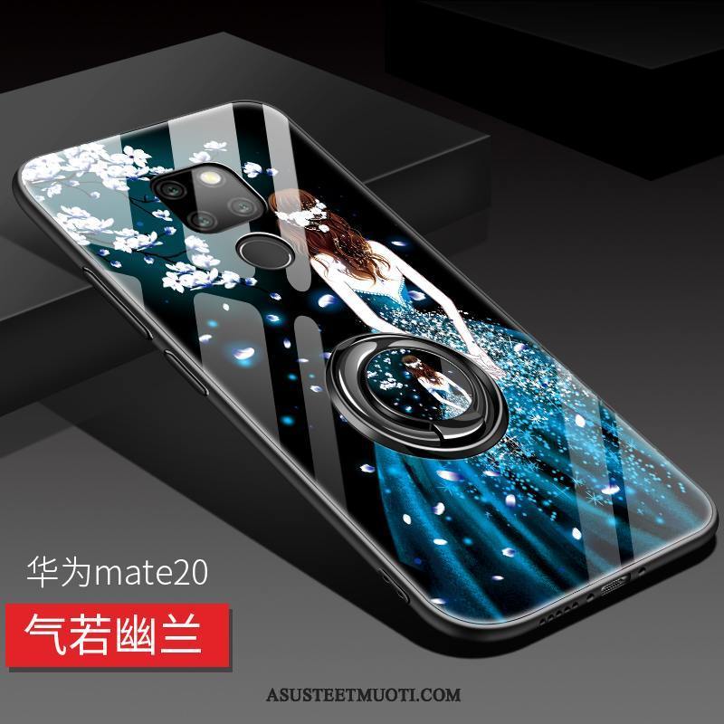 Huawei Mate 20 Kuori Kuoret Kotelo Pehmeä Neste Lasi Sininen All Inclusive