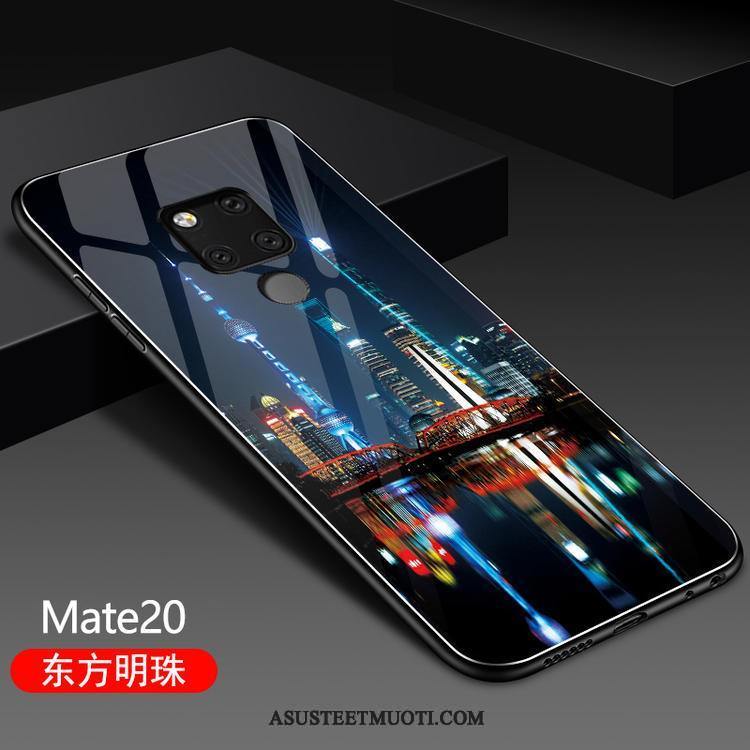 Huawei Mate 20 Kuori Kuoret Lasi All Inclusive Trendi Murtumaton Pesty Suede