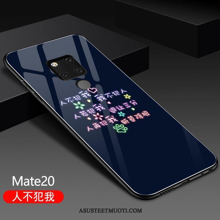 Huawei Mate 20 Kuori Kuoret Lasi All Inclusive Trendi Murtumaton Pesty Suede