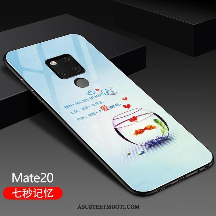 Huawei Mate 20 Kuori Kuoret Lasi All Inclusive Trendi Murtumaton Pesty Suede