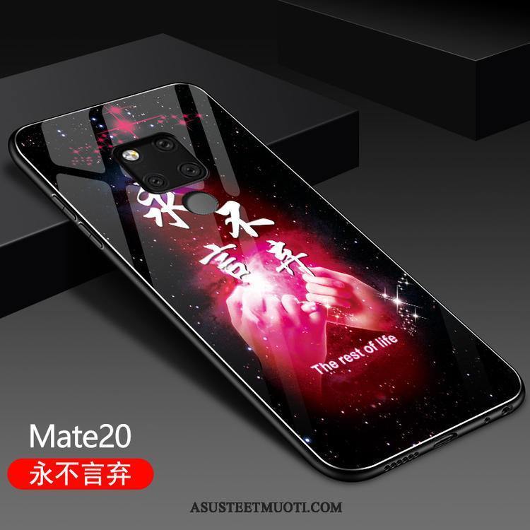 Huawei Mate 20 Kuori Kuoret Lasi All Inclusive Trendi Murtumaton Pesty Suede