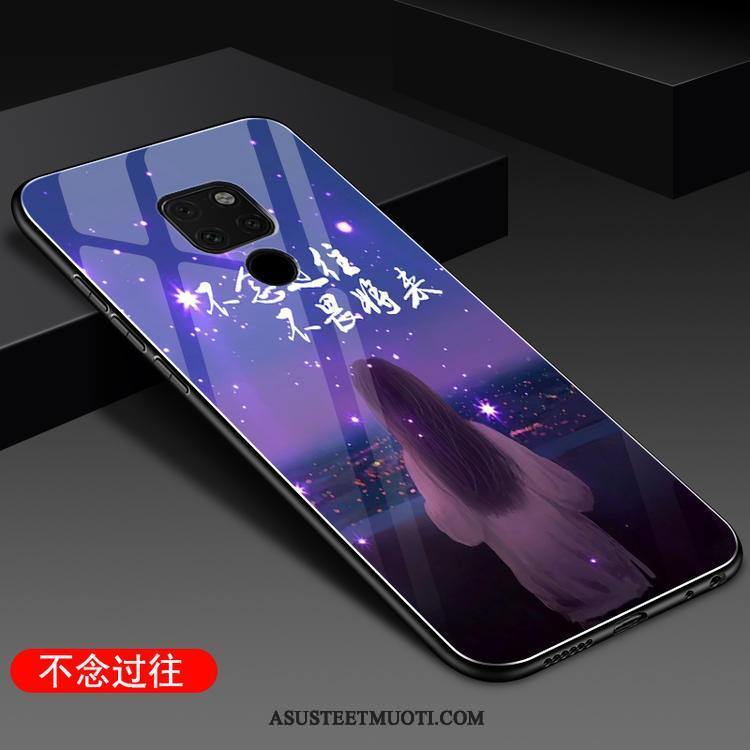 Huawei Mate 20 Kuori Kuoret Lasi All Inclusive Trendi Murtumaton Pesty Suede