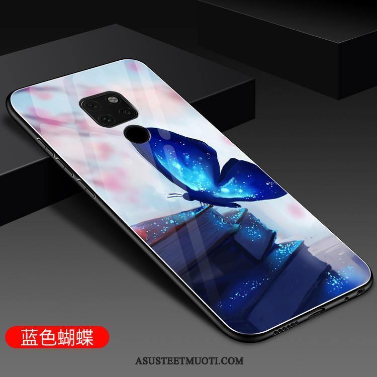 Huawei Mate 20 Kuori Kuoret Lasi All Inclusive Trendi Murtumaton Pesty Suede