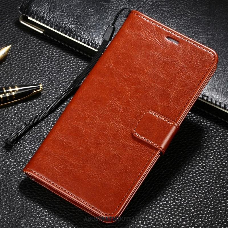 Huawei Mate 20 Pro Kuoret Nahkakotelo Suojaus Kuori Sininen Simpukka
