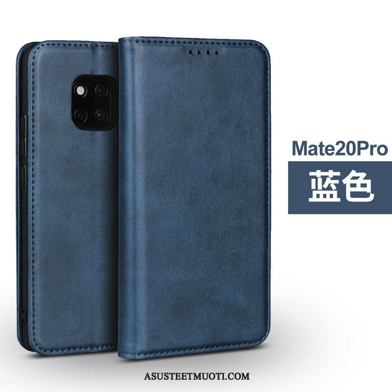 Huawei Mate 20 Pro Kuori Kuoret Nahkakotelo Kortti Liiketoiminta Puhelimen