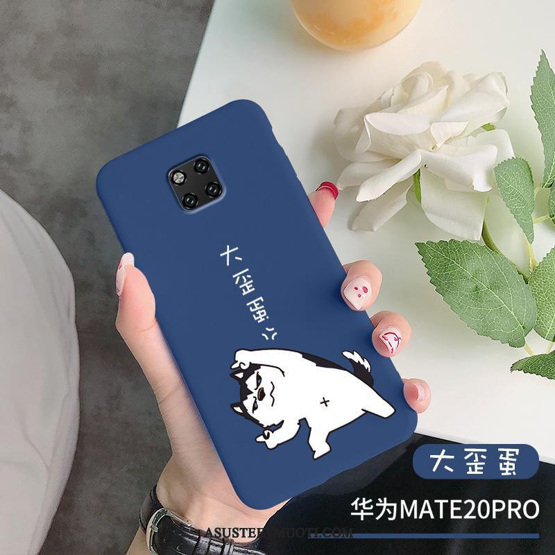 Huawei Mate 20 Pro Kuori Kuoret Silikoni Krokotiili Ohut Sininen Trendi