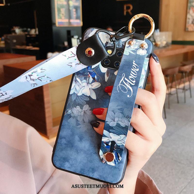 Huawei Mate 20 Rs Kuoret Pesty Suede Kotelo Taide Persoonallisuus Musta