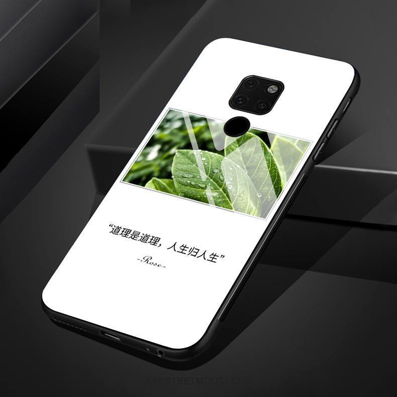 Huawei Mate 20 X Kuoret Lehtiä Pieni Silikoni Lasi Kotelo