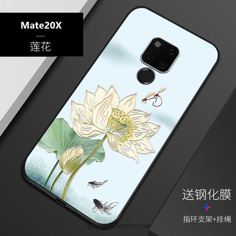 Huawei Mate 20 X Kuoret Persoonallisuus Sininen Puhelimen Kuori Kohokuviointi