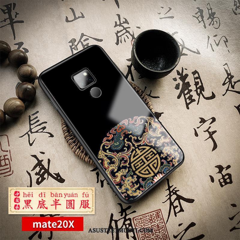 Huawei Mate 20 X Kuori Kuoret Lasi Puhelimen Suojaus Kiinalainen Tyyli Trendi
